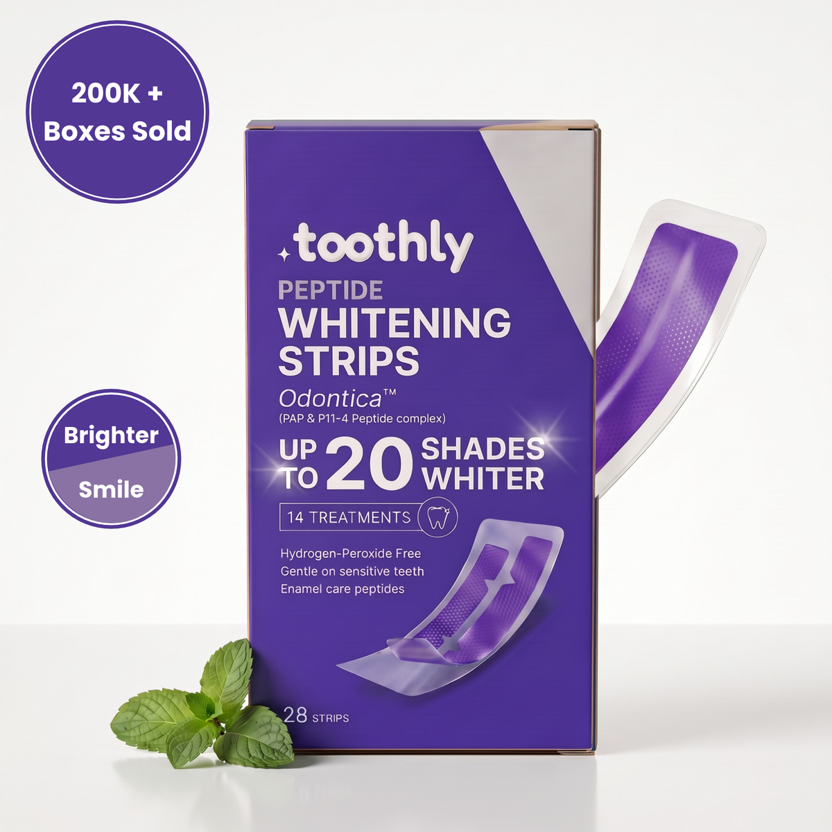 Toothly™ Peptide Whitening Strips (For Sensitive Teeth)